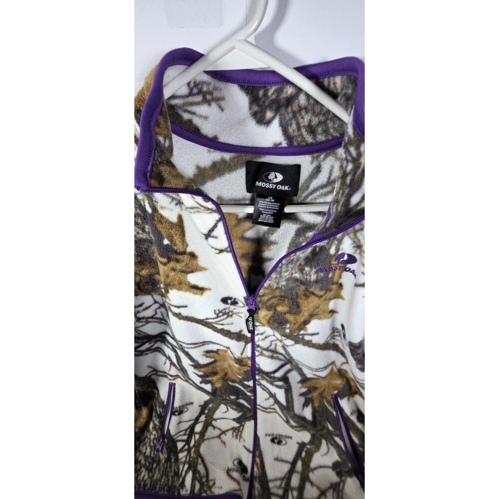 Mossy Oak Women's Full Zip Fleece Large Jacket with drawstring